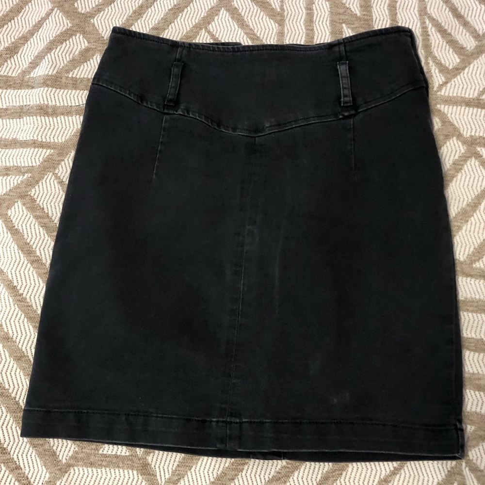 FREE PEOPLE Charcoal Mini Pencil Skirt